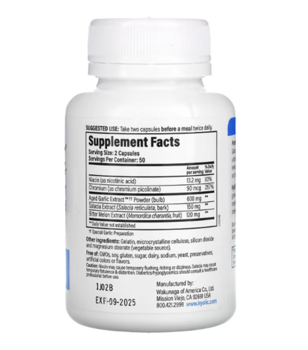 Kyolic, Aged Garlic Extract, Blood Sugar Balance, 100 Capsules