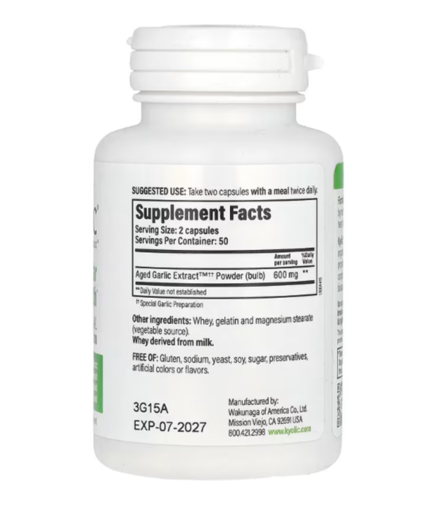 Kyolic, Aged Garlic Extract, Cardiovascular, Original Formula 100, 100 Capsules