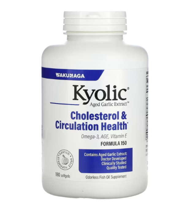 Kyolic, Aged Garlic Extract, Cholesterol & Circulation Health, 180 Softgels