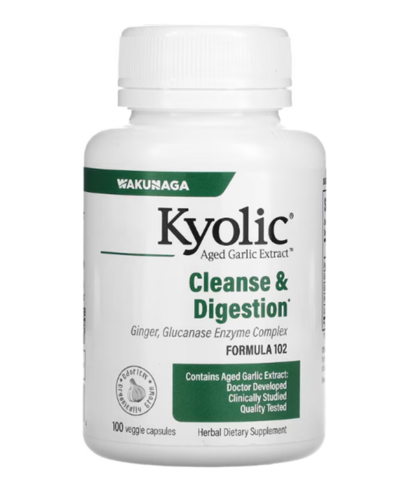 Kyolic, Aged Garlic Extract, Cleanse & Digestion Formula 102, 100 Veggie Capsules