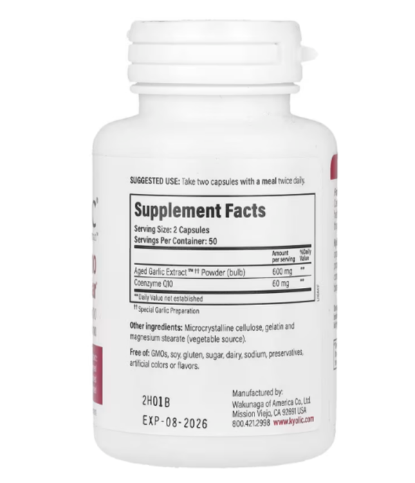 Kyolic, Aged Garlic Extract, CoQ10, Formula 110, 100 Capsules