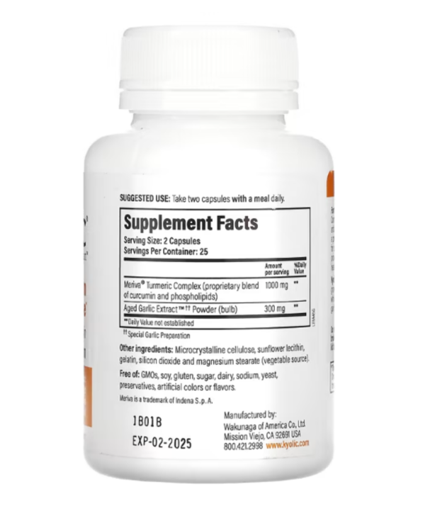Kyolic, Aged Garlic Extract, Curcumin, 50 Capsules