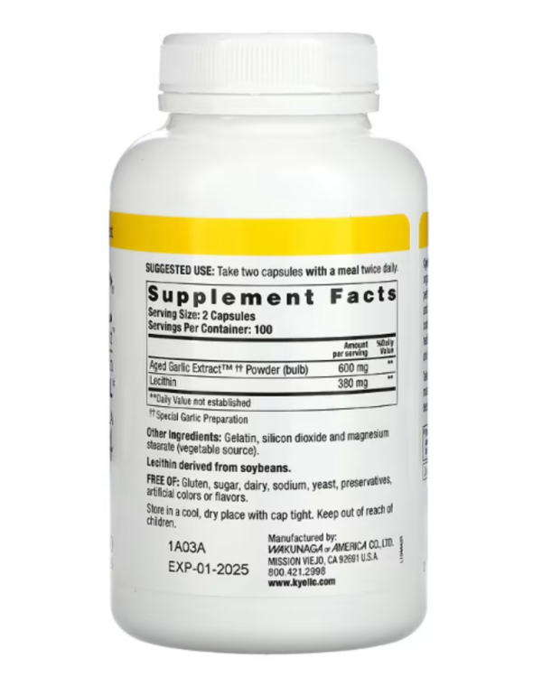 Kyolic, Aged Garlic Extract, Formula 104, 200 Capsules