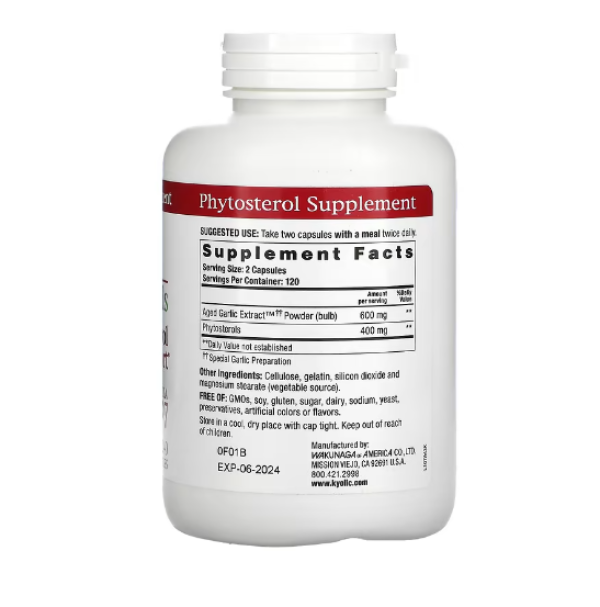 Kyolic, Aged Garlic Extract, Phytosterols, Formula 107, 240 Capsules