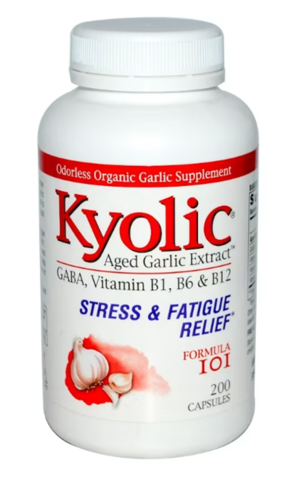 Kyolic, Aged Garlic Extract, Stress & Fatigue Relief, Formula 101, 200 Capsules
