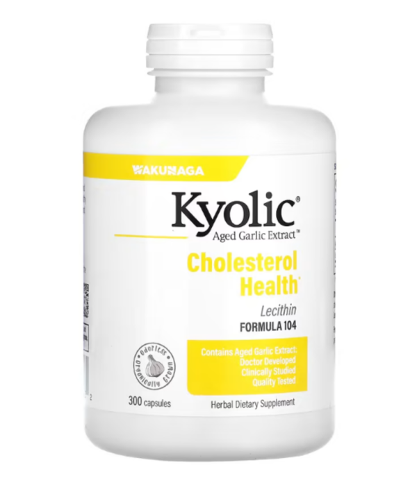 Kyolic, Aged Garlic Extract with Lecithin, Cholesterol Formula 104, 300 Capsules