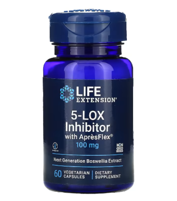 Life Extension, 5-LOX Inhibitor with ApresFlex, 100 mg, 60 Vegetarian Capsules