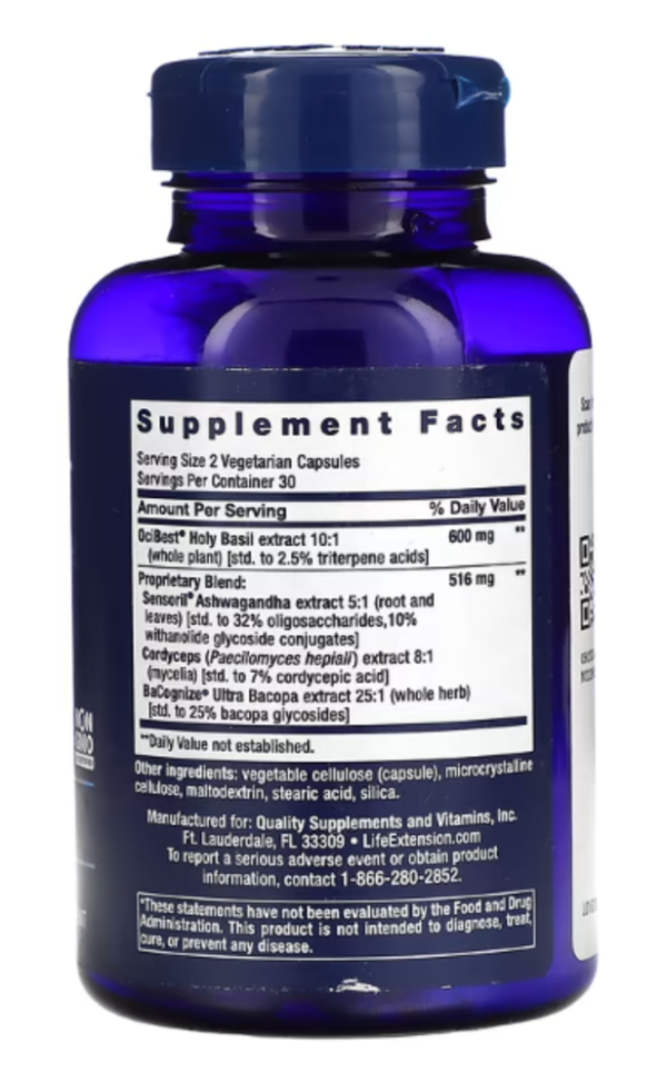 Life Extension, Adrenal Energy Formula, 60 Vegetarian Capsules