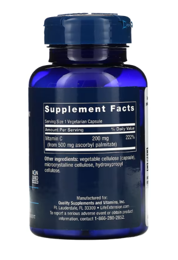 Life Extension, Ascorbyl Palmitate, 500 mg, 100 Vegetarian Capsules