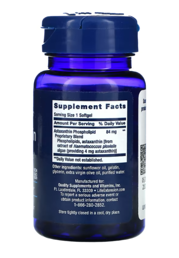 Life Extension, Astaxanthin with Phospholipids, 4 mg, 30 Softgels