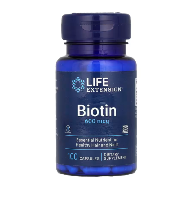 Life Extension, Biotin, 600 mcg, 100 Capsules