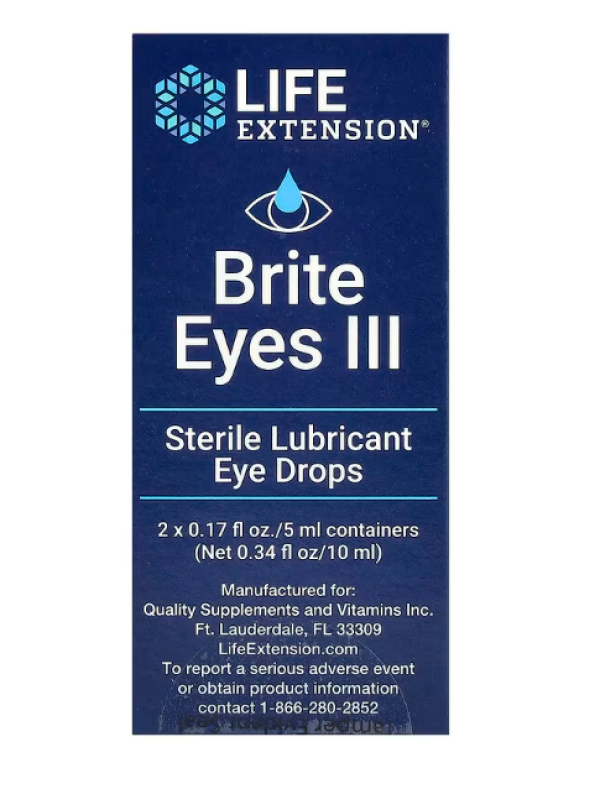Life Extension, Brite Eyes III, 2 Vials, 0.17 fl oz. (5 ml) Each