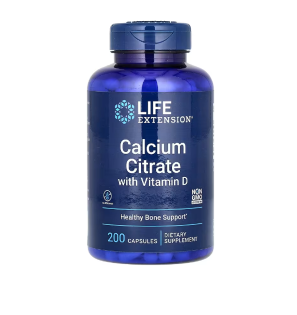 Life Extension, Calcium Citrate with Vitamin D, 200 Capsules