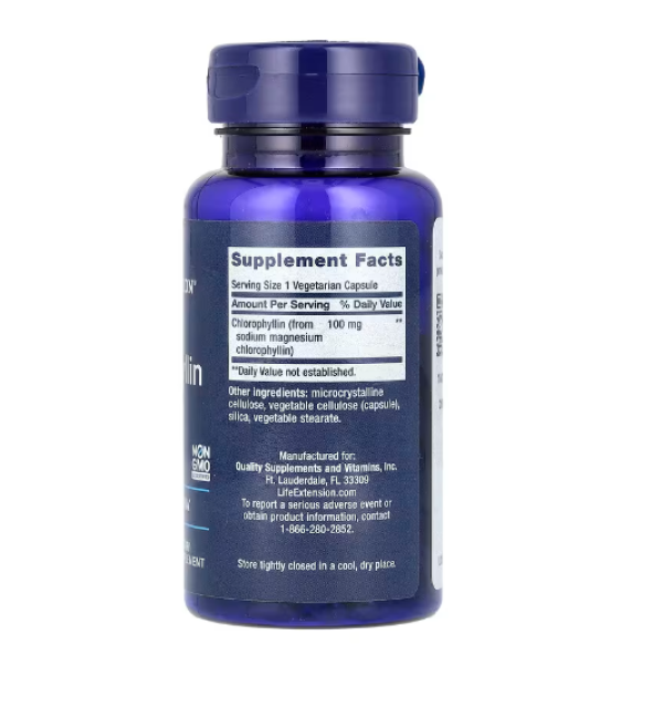 Life Extension, Chlorophyllin, 100 mg, 100 Vegetarian Capsules