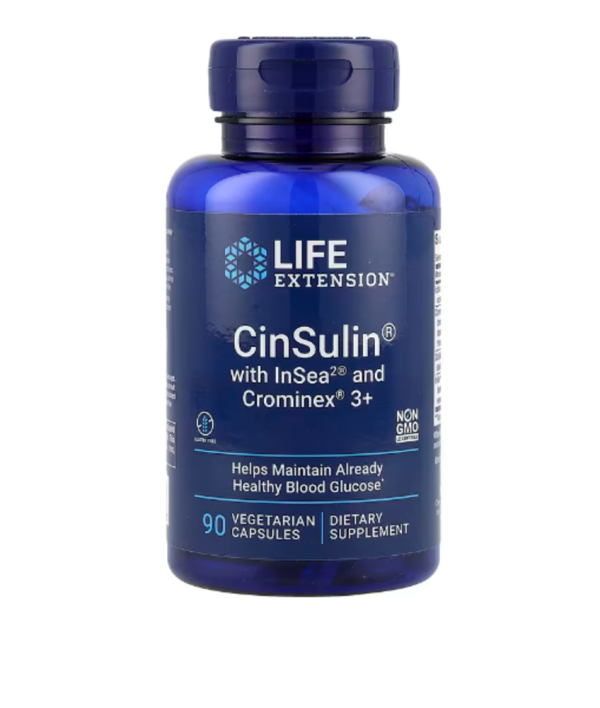 Life Extension, CinSulin with InSea2 and Crominex 3+, 90 Vegetarian Capsules
