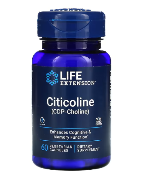 Life Extension, Citicoline (CDP-Choline), 60 Vegetarian Capsules