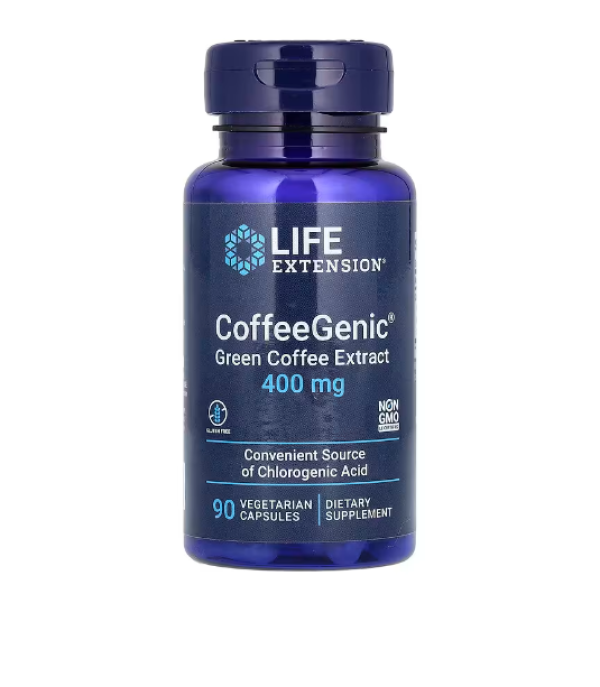 Life Extension, CoffeeGenic, Green Coffee Extract, 400 mg, 90 Vegetarian Capsules