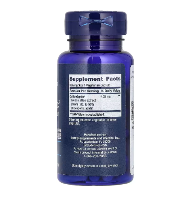 Life Extension, CoffeeGenic, Green Coffee Extract, 400 mg, 90 Vegetarian Capsules