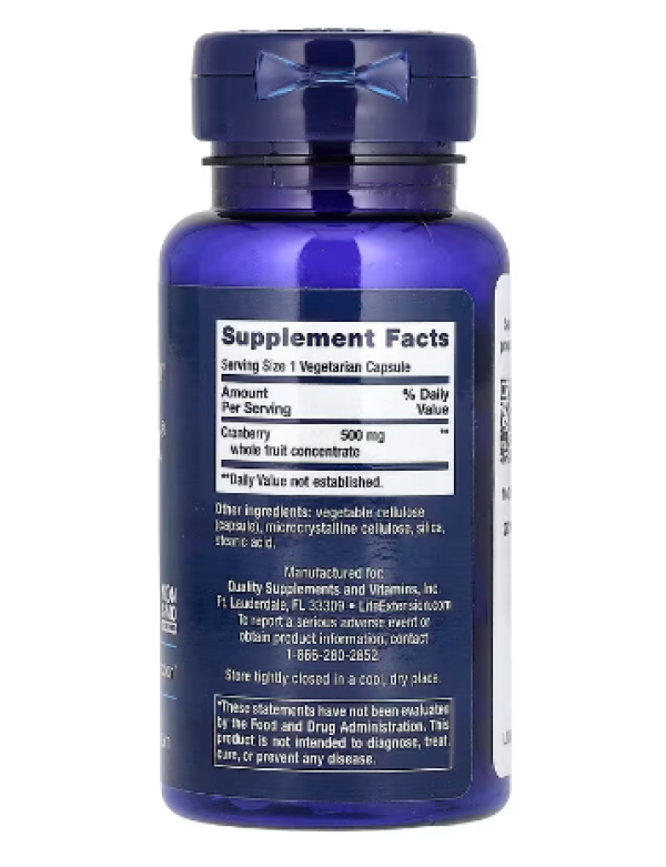 Life Extension, Cran-Max, Cranberry Whole Fruit Concentrate, 500 mg, 60 Vegetarian Capsules