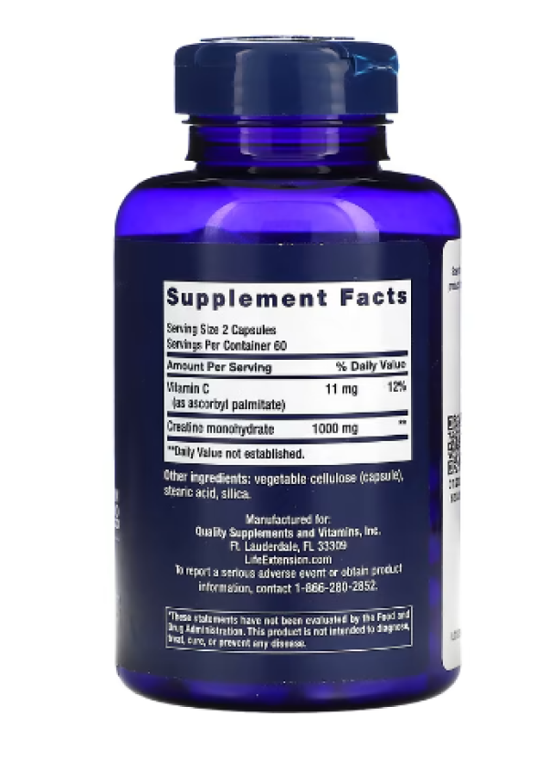 Life Extension, Creatine Capsules, 120 Capsules
