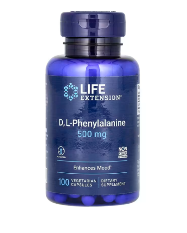 Life Extension, D, L-Phenylalanine, 500 mg, 100 Vegetarian Capsules