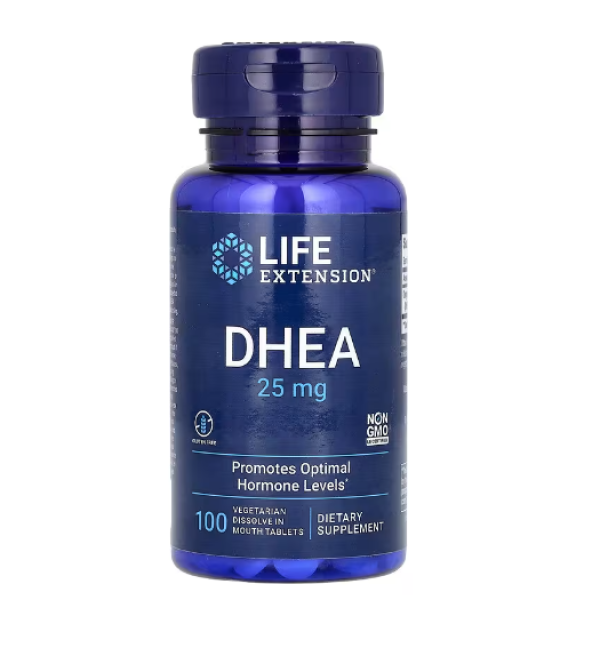 Life Extension, DHEA, 25 mg, 100 Vegetarian Dissolve in Mouth Tablets