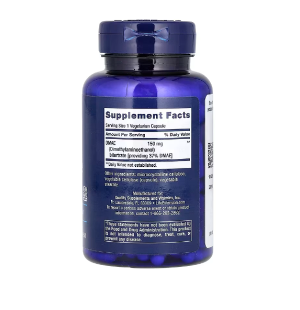 Life Extension, DMAE Bitartrate, 150 mg, 200 Vegetarian Capsules