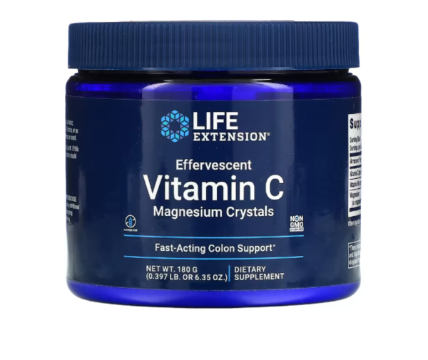 Life Extension, Effervescent Vitamin C, Magnesium Crystals, 6.35 oz (180 g)
