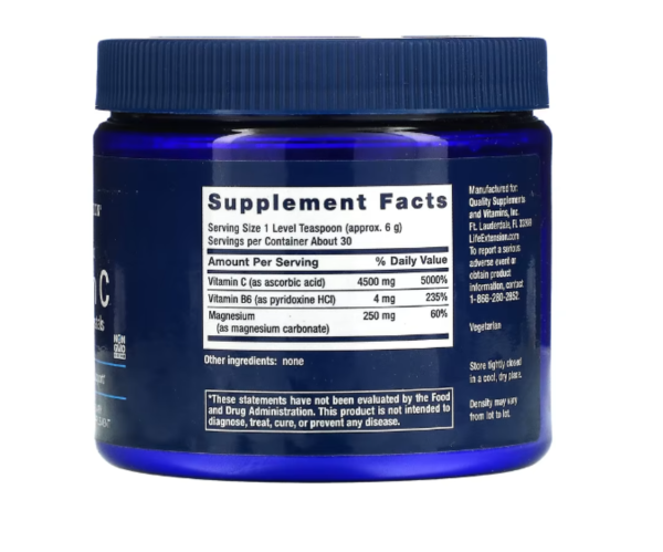 Life Extension, Effervescent Vitamin C, Magnesium Crystals, 6.35 oz (180 g)