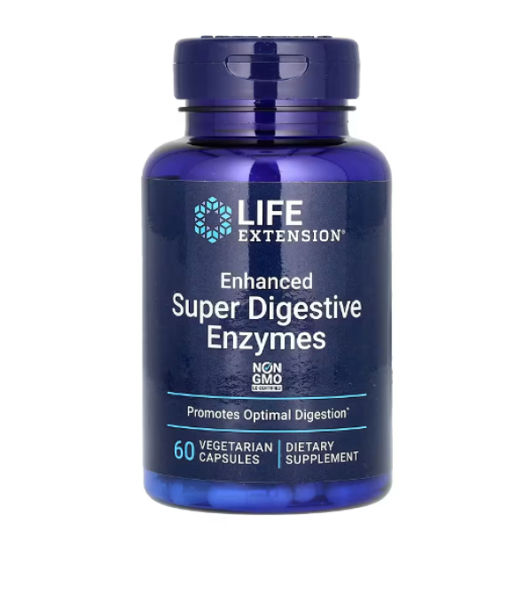 Life Extension, Enhanced Super Digestive Enzymes, 60 Vegetarian Capsules