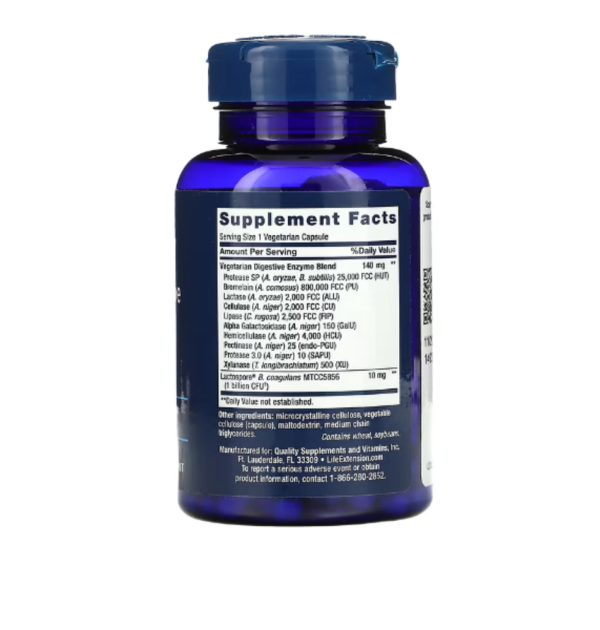 Life Extension, Enhanced Super Digestive Enzymes and Probiotics, 60 Vegetarian Capsules