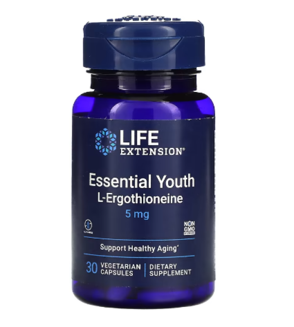 Life Extension, Essential Youth L-Ergothioneine, 5 mg, 30 Vegetarian Capsules