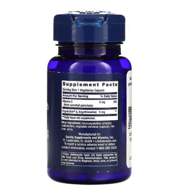Life Extension, Essential Youth L-Ergothioneine, 5 mg, 30 Vegetarian Capsules