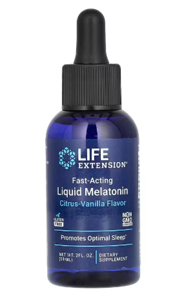 Life Extension, Fast-Acting Liquid Melatonin, Citrus-Vanilla, 2 fl oz (59 ml)