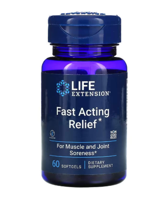 Life Extension, Fast Acting Relief, 60 Softgels