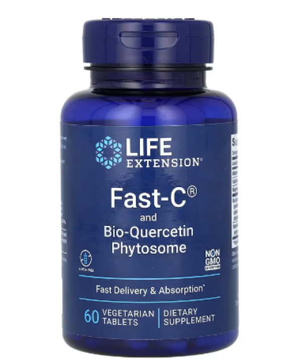 Life Extension, Fast-C and Bio-Quercetin Phytosome, 60 Vegetarian Tablets