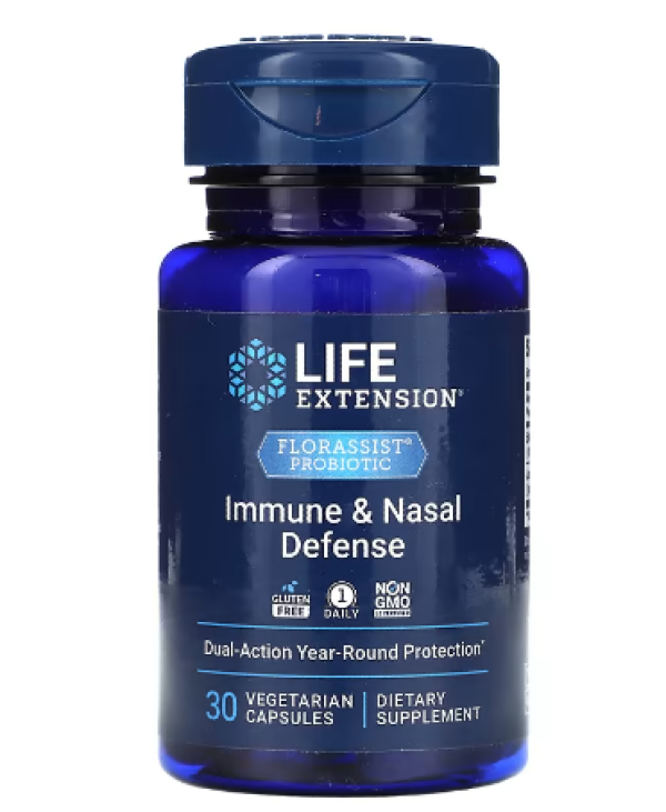 Life Extension, FLORASSIST Probiotic, Immune & Nasal Defense, 30 Vegetarian Capsules