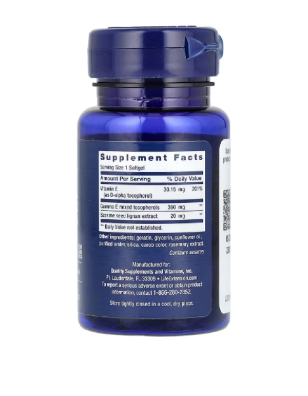 Life Extension, Gamma E Mixed Tocopherols, 60 Softgels