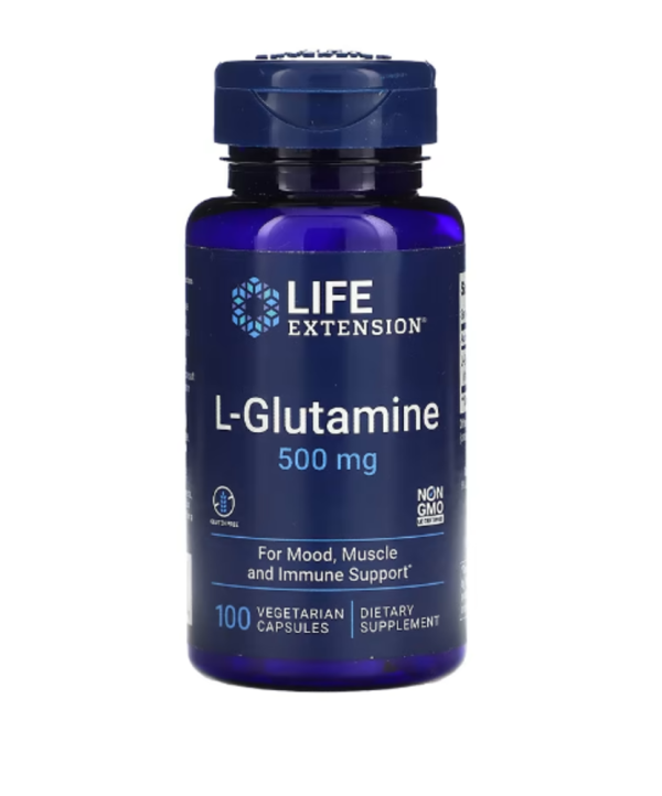 Life Extension, L-Glutamine, 500 mg, 100 Vegetarian Capsules