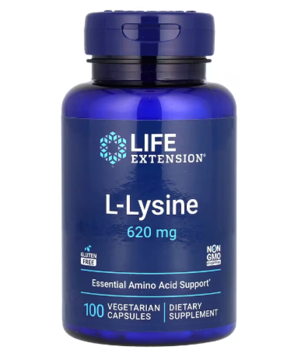 Life Extension, L-Lysine, 620 mg, 100 Vegetarian Capsules