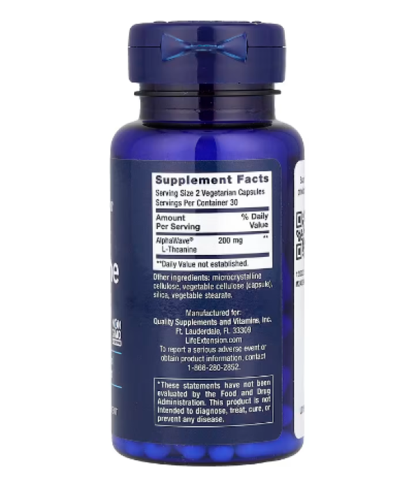 Life Extension, L-Theanine, 60 Vegetarian Capsules