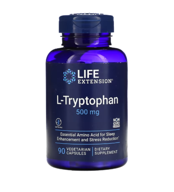 Life Extension, L-Tryptophan, 500 mg, 90 Vegetarian Capsules