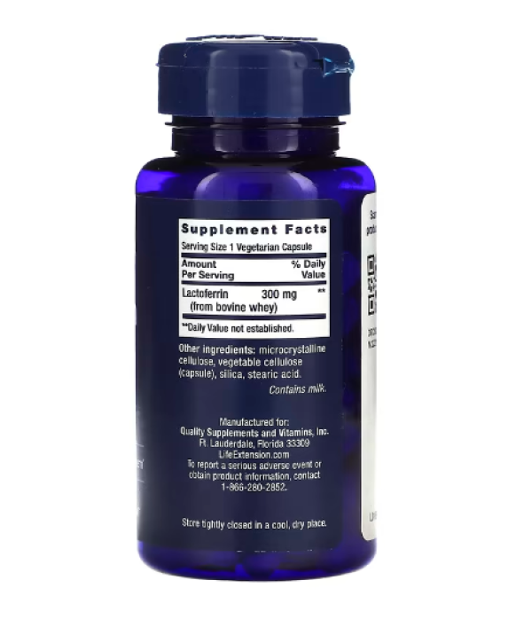 Life Extension, Lactoferrin Caps, 60 Vegetarian Capsules
