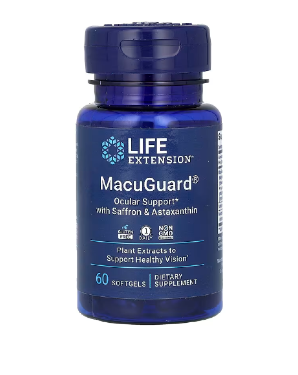 Life Extension, MacuGuard, Ocular Support with Saffron & Astaxanthin, 60 Softgels