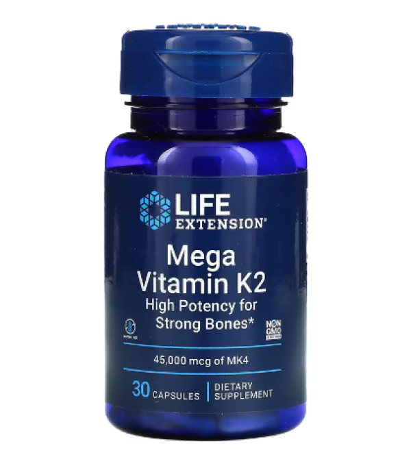 Life Extension, Mega Vitamin K2, 30 Capsules