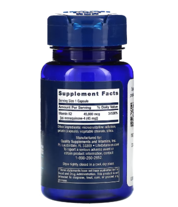Life Extension, Mega Vitamin K2, 30 Capsules