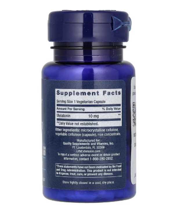 Life Extension, Melatonin, 10 mg, 60 Vegetarian Capsules