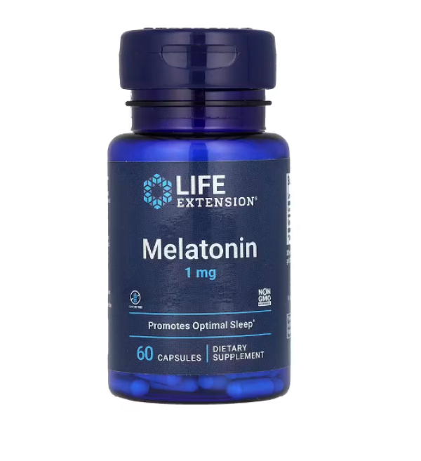 Life Extension, Melatonin, 1 mg, 60 Capsules