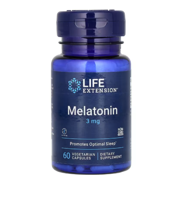Life Extension, Melatonin, 3 mg, 60 Vegetarian Capsules