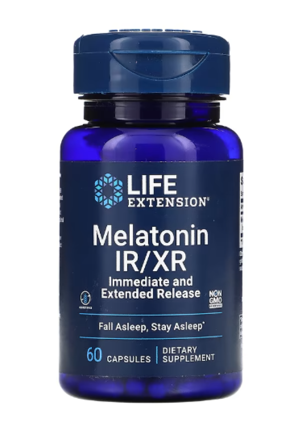 Life Extension, Melatonin IR/XR, 60 Capsules